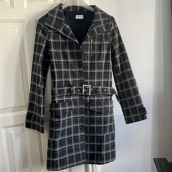 Ben Sherman European Belted Plaid Coat - Picture 1 of 9